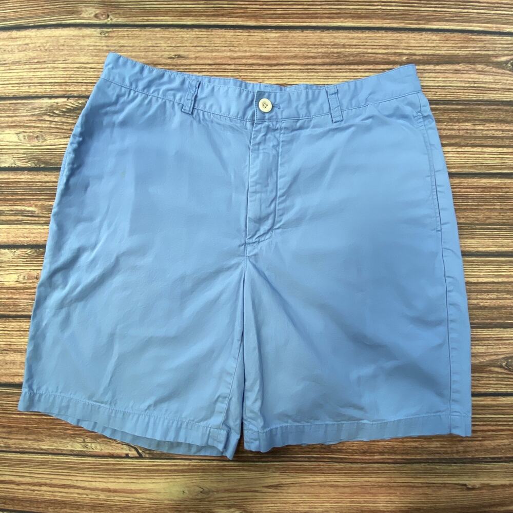 Vineyard Vines Shorts Mens Sz 34 Flat Front light Blue Chino Cotton Casual Short
